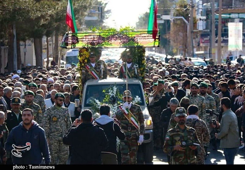 , آیین تشییع و تدفین شهید «حسینعلی دره‌دری» در رفسنجان برگزار شد