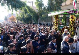 آیین تشییع و تدفین شهید «حسینعلی دره‌دری» در رفسنجان برگزار شد