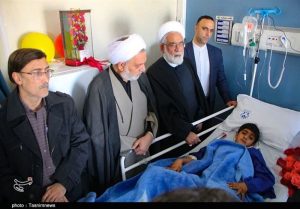 دیدار رئیس دیوان عالی با مجروحان انفجار تروریستی کرمان