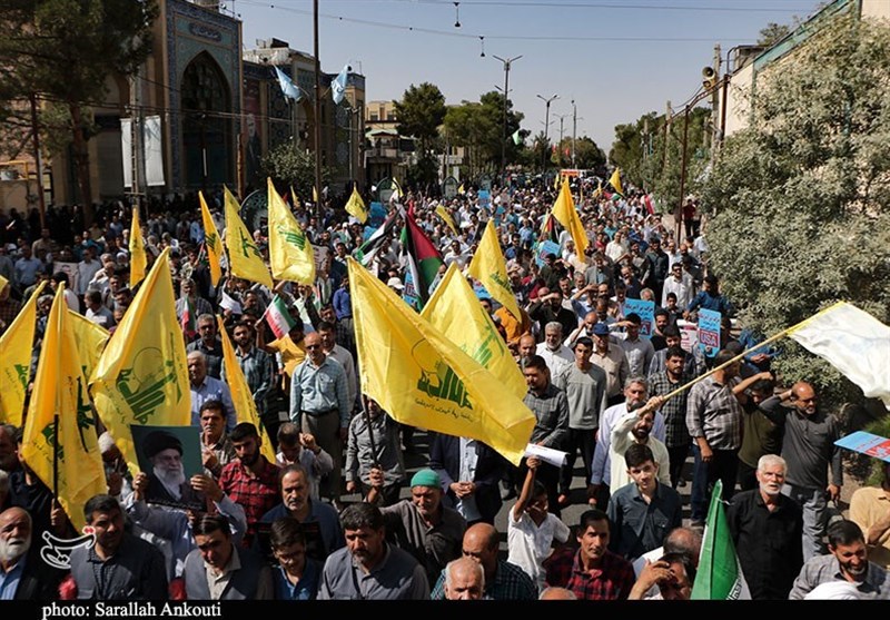 , راهپیمایی مردم کرمان در محکومیت اسرائیل